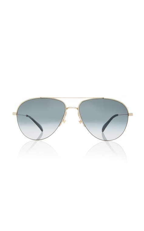 givenchy 99 mm flat-top aviator sunglasses|givenchy cut sunglasses.